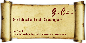 Goldschmied Csongor névjegykártya